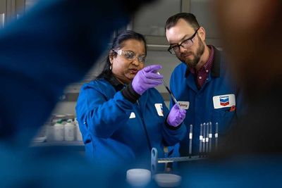 Chevron workers