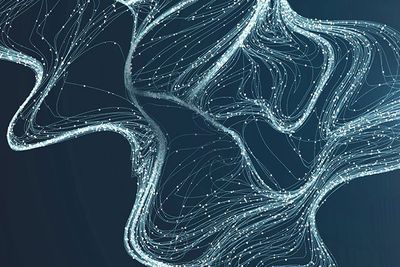 blue background with geographical mapping