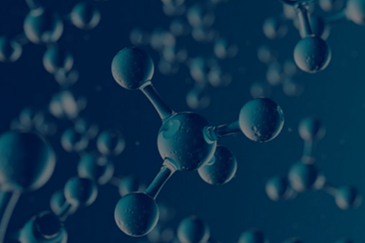 Microscopic close up of hydrogen atom